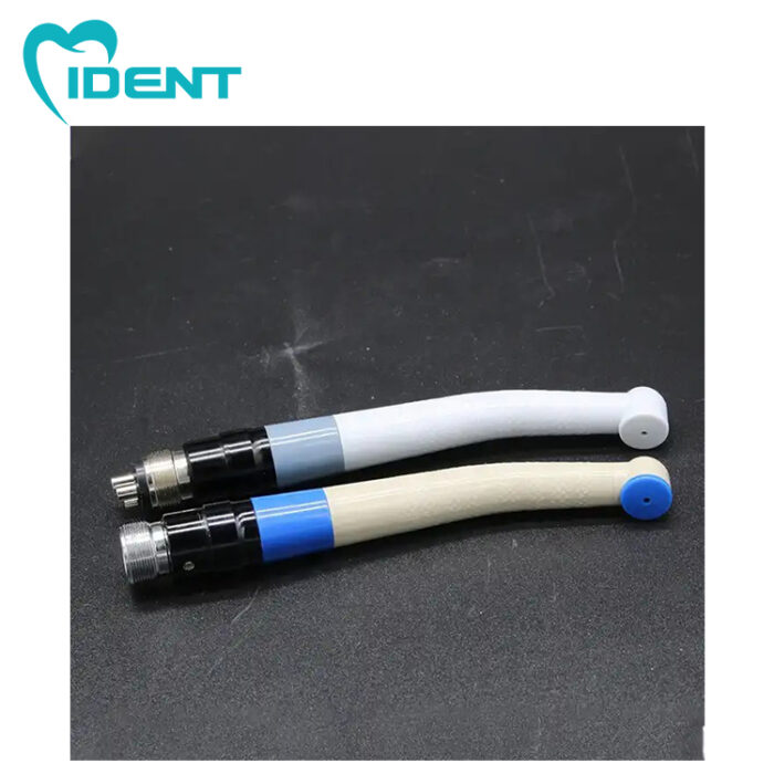 Disposable Personal Use Dental High Speed Handpiece 4Holes Air Turbine One Water Spray Grey/Blue color Fit NSK 2/4H Coupler