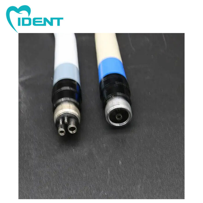 Disposable Personal Use Dental High Speed Handpiece 4Holes Air Turbine One Water Spray Grey/Blue color Fit NSK 2/4H Coupler - Image 4