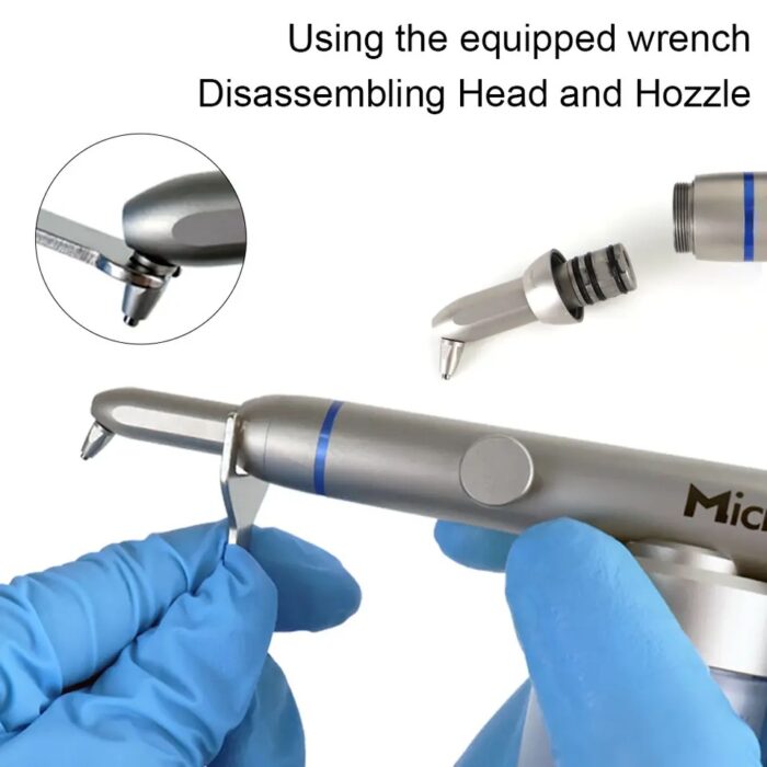 Dental 2 in 1 Aluminum Oxide Micro Blaster Gun Air Polisher Internal water spray air flow Alumina micro bloaster sandblaster tools - Image 2