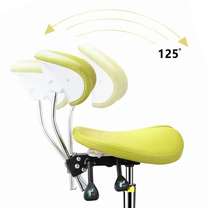 Dental Ergonomic Saddle Stool for Dentist Dental Modern lift Swivel saddle Chair - Image 4