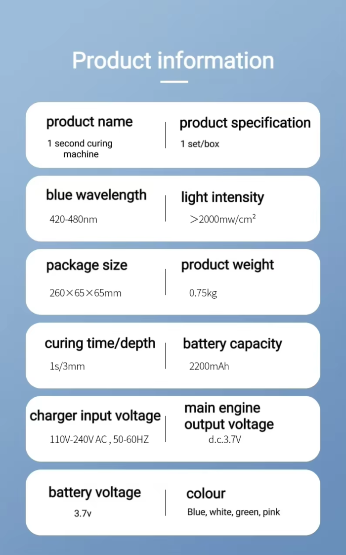 LED Dentals Curing Light Unit Wireless Colorfuls Light Cures Machines in Metals Colorfullys High Power 1 Second UV Led Light - Image 3