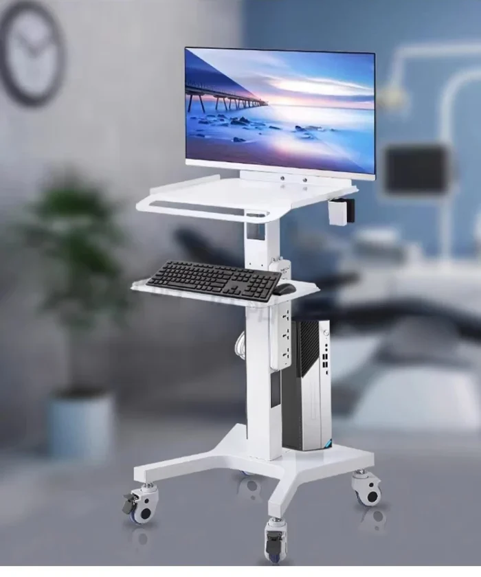 Oral scanning mobile small cart dental clinic oral scanning instrument bracket medical cart base medical computer trolley