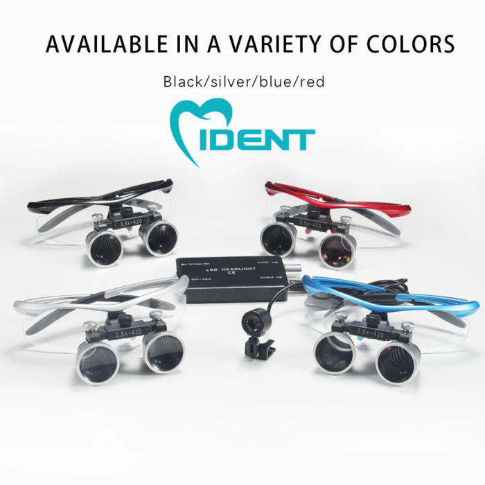 Dental Loupe 2.5X 3.5X Magnifying Glass with LED Light Glasses Surgical Magnifying Glass Dental Medical Magnifying Glass