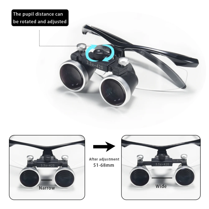 Dental Loupe 2.5X 3.5X Magnifying Glass with LED Light Glasses Surgical Magnifying Glass Dental Medical Magnifying Glass - Image 5