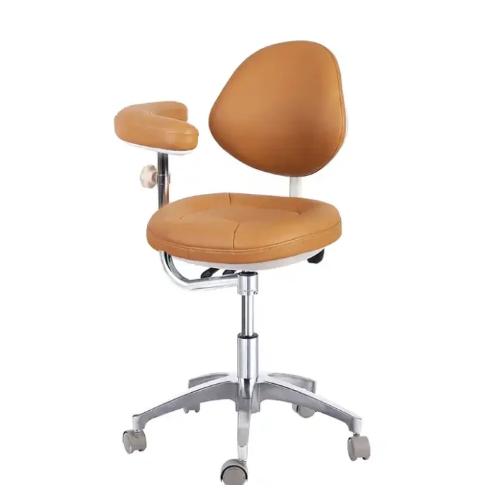 Professional Ergonomic Medical Dentist Deluxe 360 Degree Rotation Armrest Assistant Adjustable Dental Stool Chair - Image 6