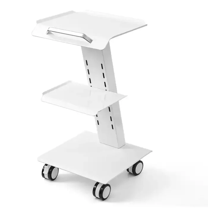 Hot Sale Medical Built-in Socket Mobile Metal Dental Clinic Trolley Cart - Image 2