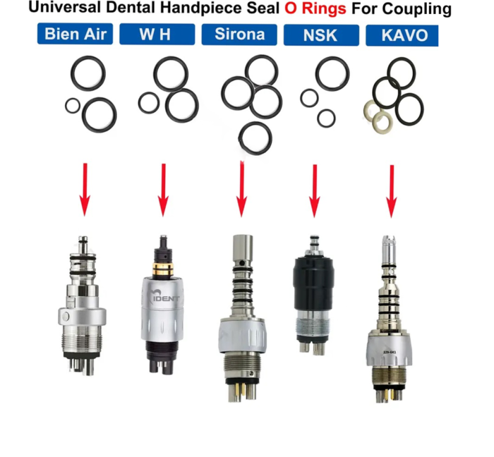 Dental Handpiece Coupler Seal O Rings For Kavo Multiflex NSK WH SIRONA Bein-Air Coupling Anti-Oil Dental Handpiece Accessories