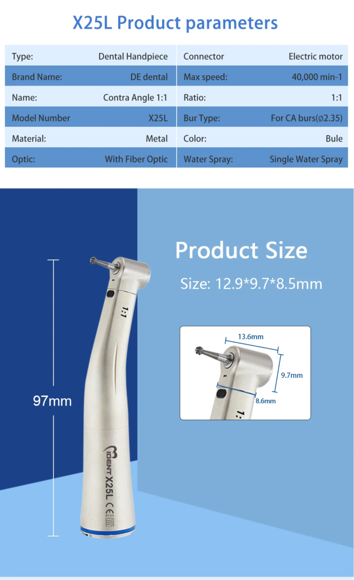 Dental X25L with light  handpiece 1:1 - Image 2