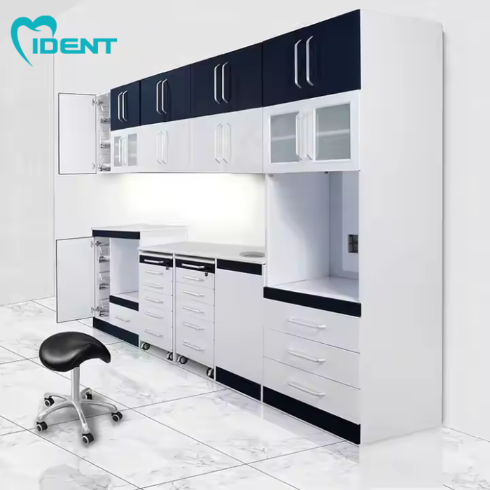 Dental Clinic Furniture Modern Sterilization UV Cabinet Stainless Steel With Mobile Dental Cabinet