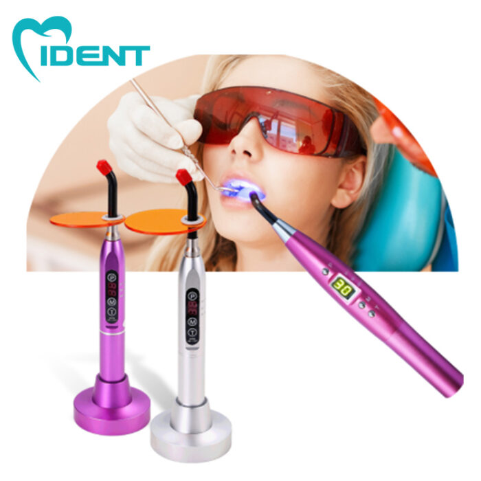 Dental Curing Light Rechargeable LED Wireless Metal  Resin Solidify Lamp Dental Equipment Cordless US/EU Pulg 1500mW/cm2