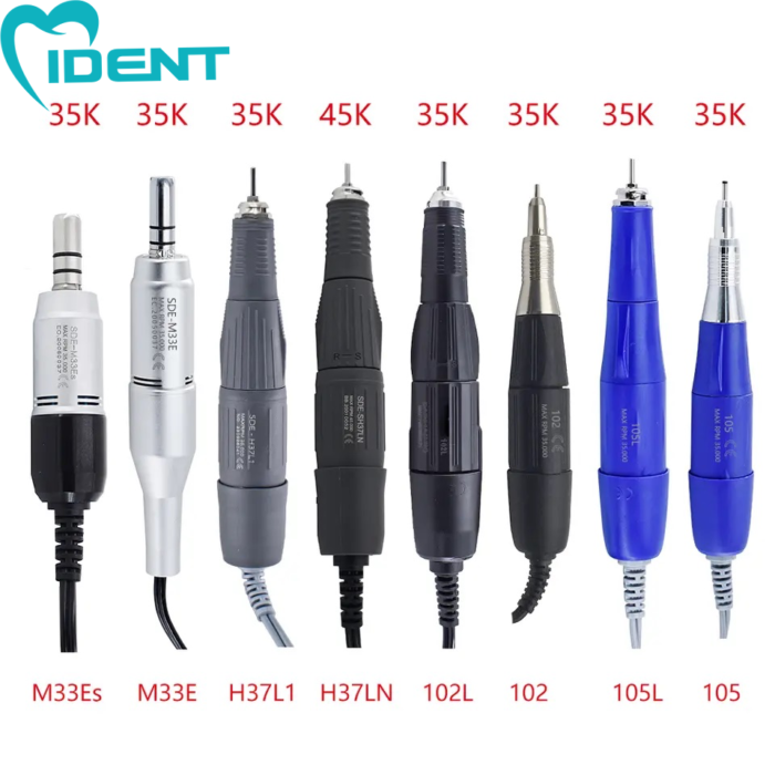 MARATHON / STRONG 102 105L 102L H37L E-type handle 35K 40K RPM Dental Micromotor Polishing Handpiece Dental Motor Lab Equipment