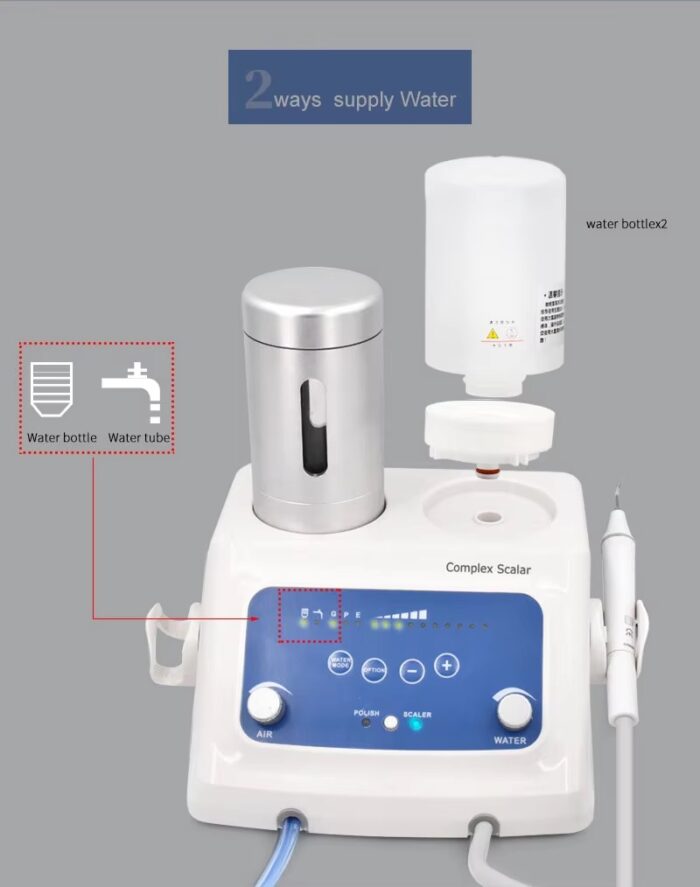 Dental Equipment 2 in 1 complex scaler machine dental ultrasonic piezo scaler with air polishing sandblasting - Image 5