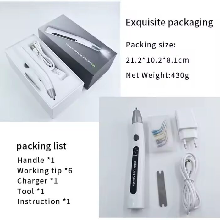 Wireless Dental LED Cordless ultra sonic activator with 6pcs Tips USB chargeable Dentistry Sonic Activator for Endo Root Canal - Image 3