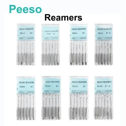 6Pcs/Box Dental Peeso Reamers 28mm/32mm Engine Use Endodontic Reamers Drill Burs Peeso Reamers Largo Drills Endo Files