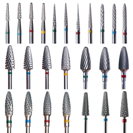Carbide Tungsten Nail Drill Bit Rotate Burr Milling Nail Cutter Bits Electric Drill Machine For Manicure Pedicure Tools