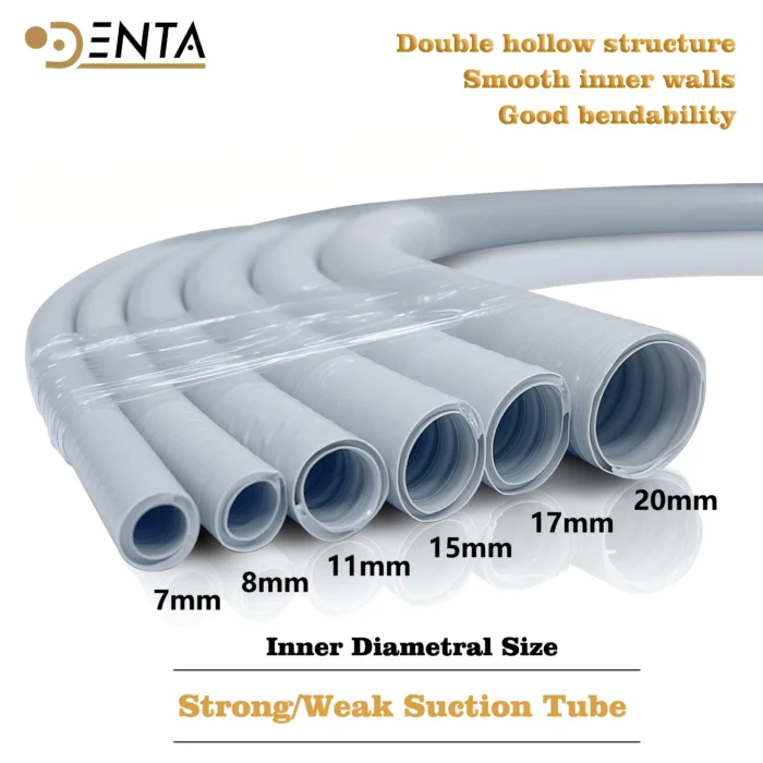 2meters Dental Strong/Weak Suction Tube Tubing Hose Pipe Unit Chair Adec Type HVE High Volume Ejector small Large Suction Tubing