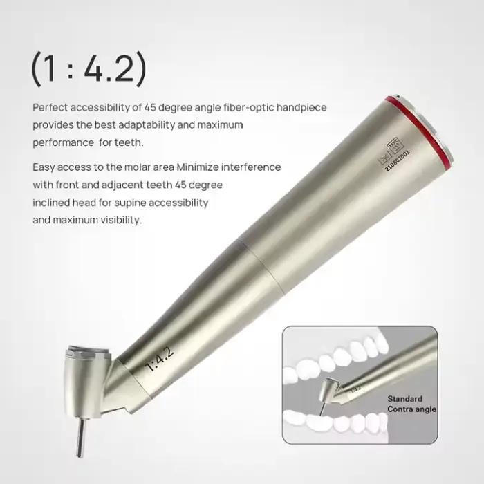 Dental 45 Degree Head 1.42Handpiece Fiber Optic - Image 4