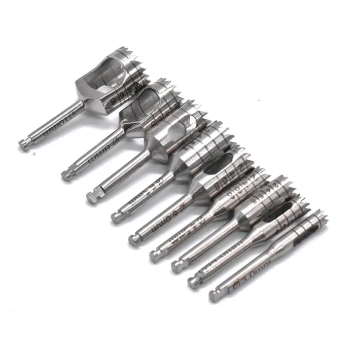 8Pcs Dental Implant Bone Trephine With Bur Disinfection Holder For Handpiece Surgical Instrument Implant Drill - Image 3