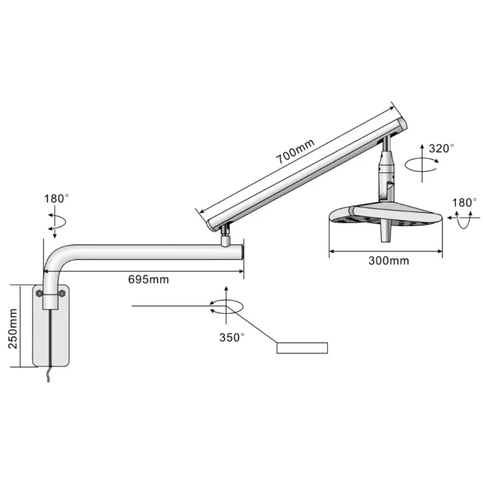 Shadowless Sensor Lamp 36W Versatile Wall Mounted LED Surgical Lighting For Dental, Cosmetic, Veterinary Procedures - Image 2