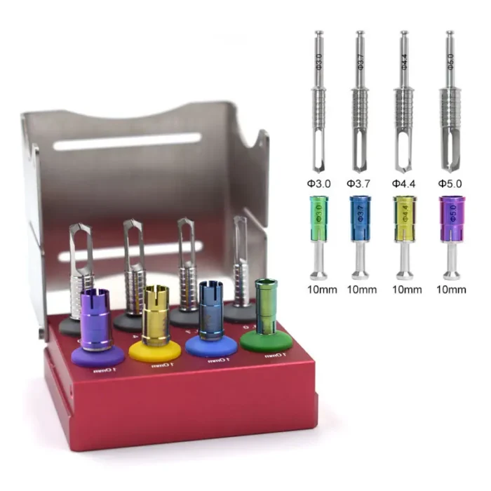 12PCS Dental Implant Bone Collection Drill Set Surgical Implant Burs Trephine Burs Cutting